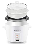 Elite Gourmet ERC-006NST Electric Rice Cooker with Non Stick Inner Pot Makes Soups, Stews, Grains, Cereals, Keep Warm Feature, 6 Cups, White