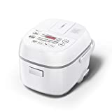 Toshiba Digital Programmable Rice Cooker, Steamer & Warmer, 3 Cups Uncooked Rice with Fuzzy Logic and One-Touch Cooking, 24 Hour Delay Timer and Auto Keep Warm Feature, White