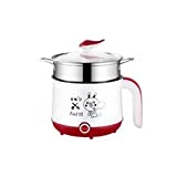 MNTT Rice Cooker Hot Pot for Student Dormitories Home Electric Pan 220V Rabbit Multifunctional Cooking Pot Cooking Machine(with Steamer,red)