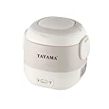 Tayama 1.5 Cup Portable Mini Rice Cooker, White (TMRC-03R)
