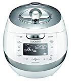 CUCKOO CRP-BHSS0609F | 6-Cup (Uncooked) Induction Heating Pressure Rice Cooker | 16 Menu Options, Stainless Steel Inner Pot, Made in Korea | White
