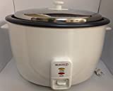 Saachi SA1280 Rice Cooker Large 25 Cup Chrome with Non-stick Bowl, Automatic Keep Warm Feature