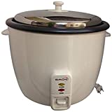 Saachi SA1280 25 Cup Automatic Non-Stick Rice Cooker (Uncooked) with Keep Warm, Silver