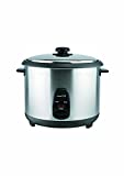 Saachi RC280 16 Cup Automatic Rice Cooker (Uncooked) with Keep Warm, Stainless Steel and Non-Stick Pot, Silver
