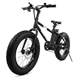 Swagtron Swagcycle EB-6 Bandit Trail Electric Bike with Removable Battery and Dual Disc Brakes, Black, 20' Wheels