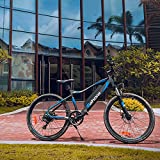 Eahora XC100 26 Inch 48V Mountain Electric Bikes for Adult 350W Urban Electric Bike Key-Secured Removable Battery, E-PAS Recharge System, Shimano 7-Speed Gear Shifts