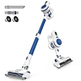 ORFELD Cordless Vacuum, 20000Pa Stick Vacuum 6 in 1, Long Runtime, Lightweight & Ultra-Quiet for Hard Floor Carpet Pet Car Cleaning Blue & White