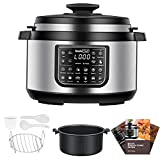 Geek Chef 8 Qt 12-in-i Multiuse Programmable Electric Pressure Cooker Oval, Slow Cooker, Rice Cooker, Steamer, Sauté, Yogurt Maker and Warmer, Non-Stick Pot Has Cool-Touch Handles, EZ-Lock (GP80Plus)