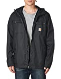 Carhartt mens Rain Defender Relaxed Fit Lightweight Jacket work utility outerwear, Black, Large US