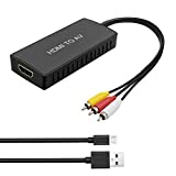 HDMI to AV Converter HDMI to Video Audio Adapter Supports PAL/NTSC Compatible for Roku Streaming Stick, Fire Stick, Apple TV, DVD, Blu-ray Player, HD Box ect (HDMI to RCA Converter)
