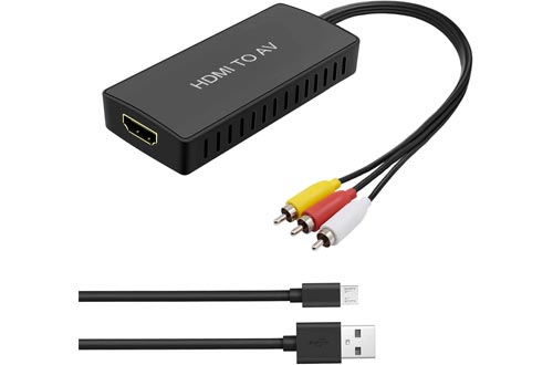  HDMI to AV Converter HDMI to Video Audio Adapter Supports PAL/NTSC