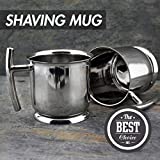 Stainless Steel Shaving Mug - Perfect for Wet Shaving - Unbreakable & Rust Resistant - Heavy Duty Heat Preservation Soap Bowl