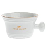 Fendrihan Porcelain Apothecary Shaving Mug, Hand-Painted Rim (Golden)