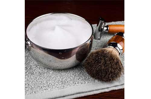 QSHAVE Stainless Steel Shaving Bowl with Lid