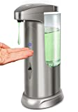 Hanamichi Soap Dispenser, Touchless High Capacity Automatic Soap Dispenser Equipped w/Infrared Motion Sensor Waterproof Base Adjustable Switches Suitable for Bathroom Kitchen Hotel Restaurant