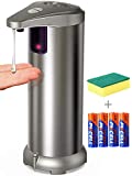 Automatic Soap Dispenser, Apanage Soap Dispenser Equipped Stainless Steel w/Infrared Motion Sensor Upgraded Waterproof Base for Bathroom & Kitchen