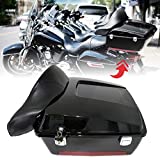 Motorcycle Large Pack Trunk Compatible with 1997-2008 Harley Davidson Touring Models with Backrest