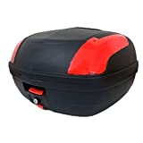 MMG Motorcycle Touring Large Top Box Tail Trunk Luggage Box, 12.6 x 16.5 x 21.6 in, Holds 2 Helmets Hard Case (889)