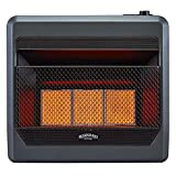 Bluegrass Living B30TNIR-BB Natural Vent Free Infrared Gas Space Heater with Blower and Base Feet-30,000, T-Stat Control, 30,000 BTU, Black