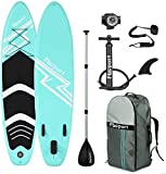 FBSPORT 10'6'' Premium Stand Up Paddle Board, Yoga Board with Durable SUP Accessories & Carry Bag | Wide Stance, Surf Control, Non-Slip Deck, Leash, Paddle and Pump for Youth & Adult