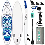 FunWater Inflatable 10'6×33'×6' Ultra-Light (17.6lbs) SUP for All Skill Levels Everything Included with Stand Up Paddle Board, Adj Floating Paddles, Pump, ISUP Travel Backpack, Leash,Waterproof Bag