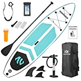 ADVENOR Paddle Board 11'x33 x6 Extra Wide Inflatable Stand Up Paddle Board with SUP Accessories Including Adjustable Paddle,Backpack,Waterproof Bag,Leash,and Hand Pump,Repair Kit (Green)