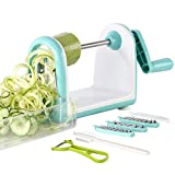 Ourokhome Zucchini Noodle Maker Spaghetti Spiralizer - 5 Blades Vegetable Slicer for Veggie Noodles and Curly Chips