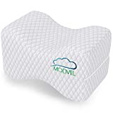MODVEL Orthopedic Knee Pillow | Memory Foam Cushion for Hip, Sciatica & Lower Back Pain Relief | Provides Support & Comfort (MV-104) (White)