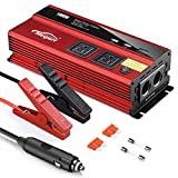 Maxpart 1000W Power Inverters,Car Power Inverter 1000W Inverter 12v to 110v AC Converter with Dual AC Outlets 2.4A USB Inverter and Dual 12V Car Cigarette Lighter for Truck/RV Power Converter Car