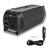 Energizer 150 Watt Dual Power Inverter 12V to 110V, Modified Sine Wave Car Inverter, DC to AC Converter with 110 Volts AC Outlet, Car Cigarette Lighter Adapter and 2 USB Ports