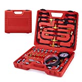 Orion Motor Tech Fuel Pressure Gauge, Fuel Injection Pressure Tester with 140PSI 10Bar Scale, Professional Fuel Pressure Test Kit for All Fuel Injection Systems and Most Cars Trucks Vans and ATVs