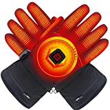 GLOBAL VASION Electric Heated Gloves with Rechargeable Batteries,Waterproof & Thermal Gloves with Touch Screen Sensitivity for Outdoor Activities and Frigid Temperatures