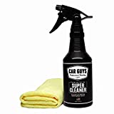 CAR GUYS Detailing Super Cleaner - Effective Interior Car Cleaner - Best for Leather Vinyl Carpet Upholstery Plastic Rubber Fabric and Much More! - 18 Oz Kit
