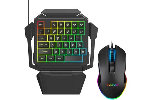 EQEOVGA K50L One Hand Gaming Keyboard and Mouse Combo