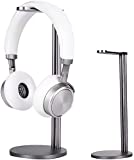 EletecPro Headphone Stand Holder,Universal Aluminum Alloy Gaming Headset Earphone Holder Table Desk Display Rack Hanger Orgnizer Support for All Headphone Sizes (Grey)