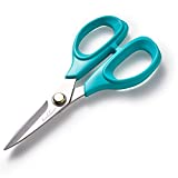 Beaditive Sewing Scissors - 6-Inch Stainless Steel Fabric Scissors - Professional Scissors with Serrated Blade for Easy Cloth Cutting & Quilting - Comfortable Craft Tailor & Dressmaker Shears – Teal