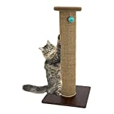 Kitty City Premium 32 inch Tall Woven Sisal Carpet Cat Scratching Post, Cat Scratching Furniture, Cat Post, 15.8 x 15.8 x 32 inches, Model Number: CM-0262-CS01