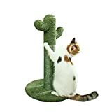 PetnPurr Cat Scratching Post - The Original Cactus Cat Scratcher Made of Natural Sisal with Teaser Ball Toy for All Ages, Indoor Outdoor Cats, Kittens and Adults
