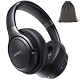 BERIBES Bluetooth Headphones Over Ear, 60H Playtime and 3 EQ Music Modes Wireless Headphones with Microphone, HiFi Stereo Foldable Lightweight Headset, Deep Bass for Home Office Cellphone PC TV