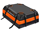 FIVKLEMNZ 15 Cubic Car Roof Bag Cargo Carrier, Waterproof Rooftop Cargo Carrier with Anti-Slip Mat + 8 Reinforced Straps + 4 Door Hooks, Suitable for All Vehicle with/Without Rack