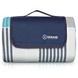 ZOMAKE Large Picnic Blankets Waterproof Foldable,Picnic Mat Outdoor Extra Large for Beach,Park,Outside,Sand Free Beach Blanket for 2 4 6(Gray Blue)