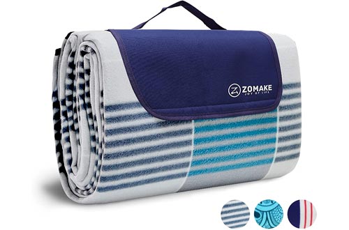 ZOMAKE Picnic Blanket Mat Water Resistant Extra Large, Outdoor Blanket with Waterproof Backing