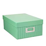 Darice Decorative Photo Storage Box: Green Stripes