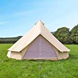 Comfortable Outdoor Cotton Canvas Big Family Camping Bell Tent (Diameter 4M)