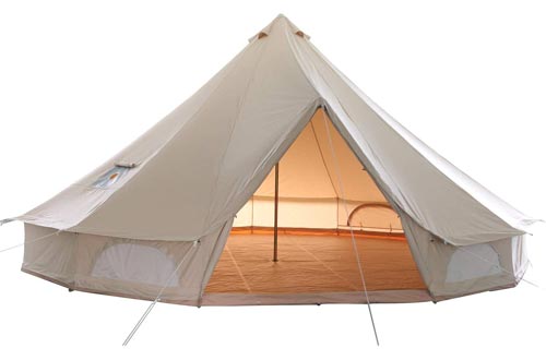 glamcamp Breathable 100% Cotton Canvas Bell Tent