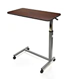 Invacare Hospital Style Overbed Table with Auto-Touch Adjustable Height and Wheels, Fits Over Beds and Bedside, 6417