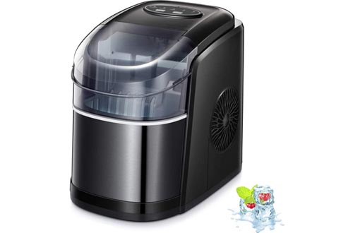 Kismile Counter top Ice Maker Machine with Self-Cleaning