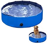 VaygWay Foldable Pet Dog Pool – Portable Swimming Pool Dogs Cats – Bathing Tub and Kiddie Pool – Collapsible Pool for Dogs Cats and Kids