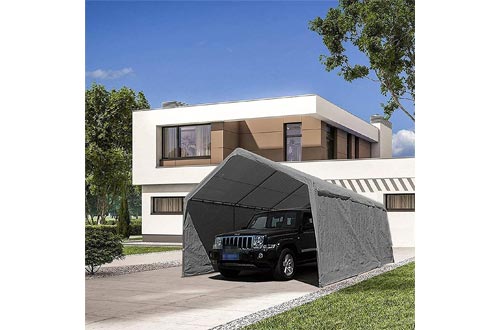 Abba Patio 10 x 20 ft Carport Heavy Duty Carport with Removable Sidewalls & Doors