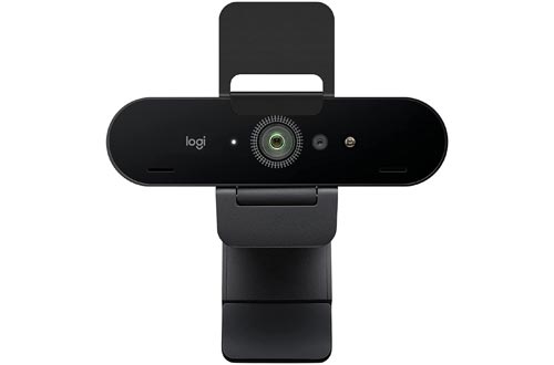  Logitech Brio 4K Webcam, Ultra 4K HD Video Calling, Noise-Canceling mic